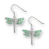 green-dragonfly-wire-earrings-sterling-silver-sw0526b
