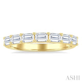 1 Ctw East-West Emerald Cut Diamond Fashion Band in 14K Yellow Gold