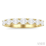 1 Ctw East-West Oval Cut Diamond Fashion Ring in 14K Yellow Gold