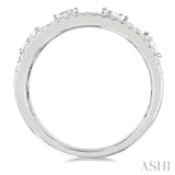 5/8 Ctw 4-Stone Mixed Shape Diamond Wide Fashion Band in 14K White Gold