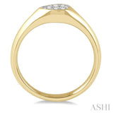1/10 Ctw Pear Shape Lovebright Diamond Ring in 14K Yellow and White Gold