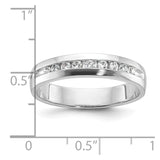 IBGoodman 14k White Gold Polished Nine Stone Men's Ring Mounting