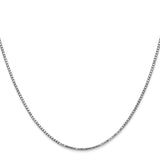 14K White Gold 20 inch 1.4mm Box with Lobster Clasp Chain