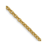 14K 20 inch 1.4mm Forzantine Cable with Lobster Clasp Chain