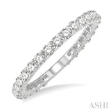 1 Ctw Round Cut Diamond Eternity Band in 14K White Gold