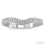 1/6 Ctw Round Cut Diamond Wedding Band in 14K White Gold