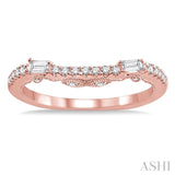 1/3 Ctw Round Cut Diamond Wedding Band in 14K Rose Gold