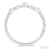 1/5 Ctw Circular Mount Ball Link Round Cut Diamond Bead Bijoux Stackable Band in 14K White Gold