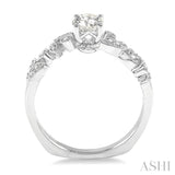 1/6 Ctw Diamond Semi-Mount Engagement Ring in 14K White Gold