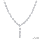 2 5/8 Ctw Lovebright Pear Shape Round Cut Diamond Fashion Necklace in 14K White Gold