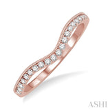 1/5 Ctw Round Cut Diamond Wedding Band in 14K Rose Gold