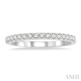 1/3 Ctw Round Cut Diamond Wedding Band in 14K White Gold