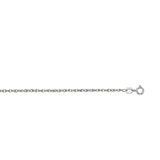 14K White Gold 1.2mm Machine Rope 16 Chain (Carded) with Spring Ring