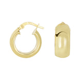 14K Yellow Gold Chunky Hoop Earring