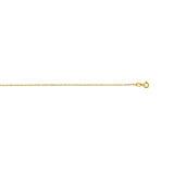 10K Yellow Gold .80mm Machine Rope 18 Chain Carded with Spring Ring