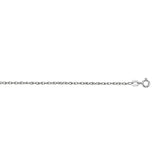 10K White Gold .95mm Machine Rope 18 Chain Carded with Spring Ring