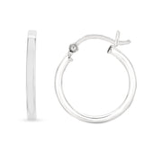 Sterling Silver 2x15mm Hoop Earring