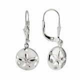 Sterling Silver Sand Dollar Dangle Earrings