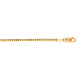 14K Yellow Gold 1.4mm Classic Box 16 Chain with Lobster Lock