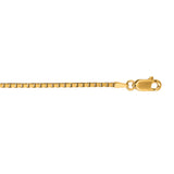 14K Yellow Gold 1.7mm Classic Box 24 Chain with Lobster Lock
