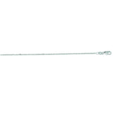 14K White Gold 1.5mm Diamond Cut Cable 16 Chain with Lobster Lock