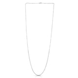 14K White Gold 1.9mm Diamond Cut Cable 16 Chain with Lobster Lock