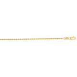14K Yellow Gold 24 1.4mm Diamond Cut Royal Rope Chain with Lobster Lock