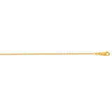 14K Yellow Gold 1.5mm Oval Cable 16 Chain with Lobster Lock