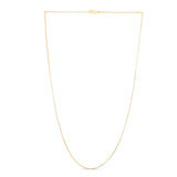 14K Yellow Gold 1.1mm Diamond Cut Rolo 20 Chain with Lobster Lock