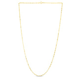 14K Yellow Gold 1.3mm Singapore 24 Chain with Spring Ring Clasp