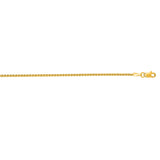 14K Yellow Gold 1.5mm Round Wheat 24 Chain with Lobster Lock