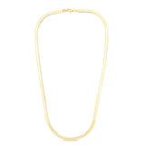 14K Yellow Gold 16 4mm Imperial Herringbone Chain with Lobster Lock