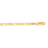 14K Yellow Gold 3.1mm Figaro 24 Chain with Lobster Lock