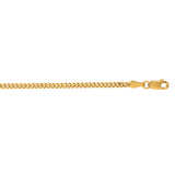 14K Yellow Gold 2.2mm Gourmette 16 Chain with Lobster Lock