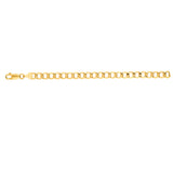 14K Yellow Gold 8 6.2mm Lite Curb Chain Bracelet with Lobster Lock