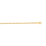 14K Yellow Gold 18 2.5mm Diamond Cut Royal Rope Chain with Lobster Lock