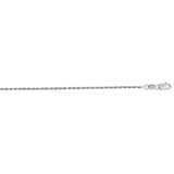 14K White Gold 24 1.4mm Diamond Cut Royal Rope 24 Chain with Lobster Lock