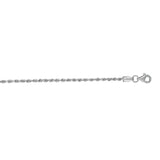 14K White Gold 1.8mm Diamond Cut Royal Rope 20 Chain with Lobster Lock