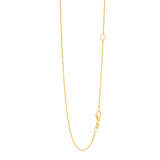 14K Yellow Gold 1.1mm Extendable Diamond Cut Cable 18 Chain (Jump Ring at 16 inch) with Lobster Lock