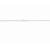 14K White Gold .5mm Double Extendable Rope 18 Chain (Jump Ring at 16 and 17 inch) with Spring Ring