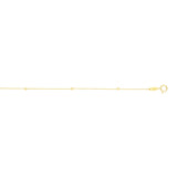 14K Yellow Gold 1.5mm Polished Cube Saturn 18 Chain with Spring Ring
