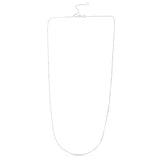 14K White Gold 1.1mm Adjustable Cable 30 Chain with Lobster Lock