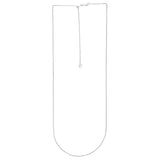 14K White Gold 1mm Adjustable Wheat 22 Chain with Lobster Lock