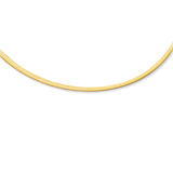 14K Gold 4mm Reversible Omega with Box Lock