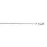 10K White Gold 0.94mm Classic Box 18 Chain with Lobster Lock