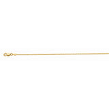 10K Yellow Gold 1.2mm Octagonal Box 20 Chain with Lobster Lock