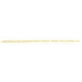 10K Yellow Gold 5.6mm Lite Figaro 8.5 Chain Bracelet with Lobster Lock
