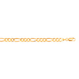 10K Yellow Gold 4.5mm Figaro 24 Chain with Lobster Lock