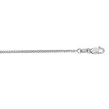 10K White Gold 1.4mm Gourmette 20 Chain with Lobster Lock