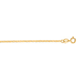 10K Yellow Gold 1.2mm Mariner 24 Chain with Spring Ring